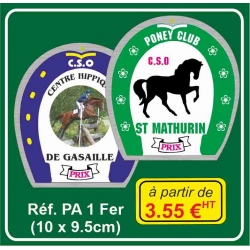 Plaque Alu numérique Fer à Cheval- Réf PA1